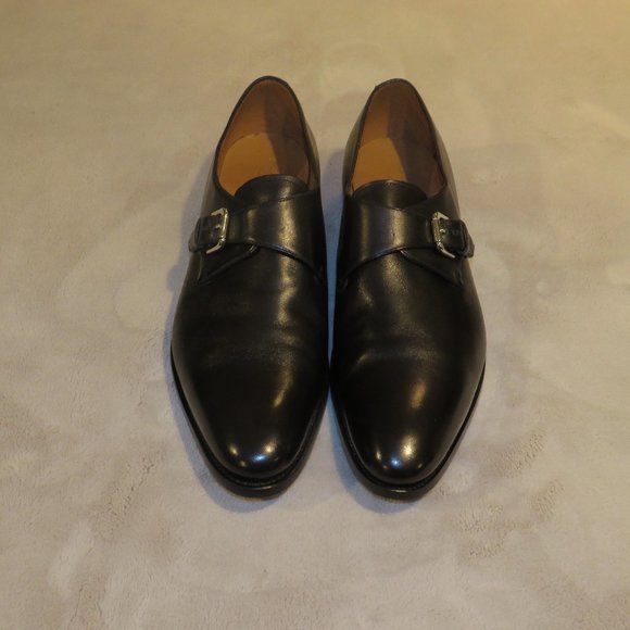 Ralph Lauren Purple Label Darnell Black Leather Monk Strap Loafers 12D NWB $1250